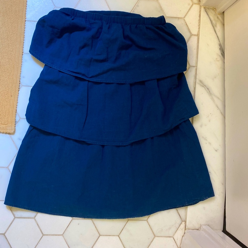 Strapless American Eagle navy dress, perfect condition
